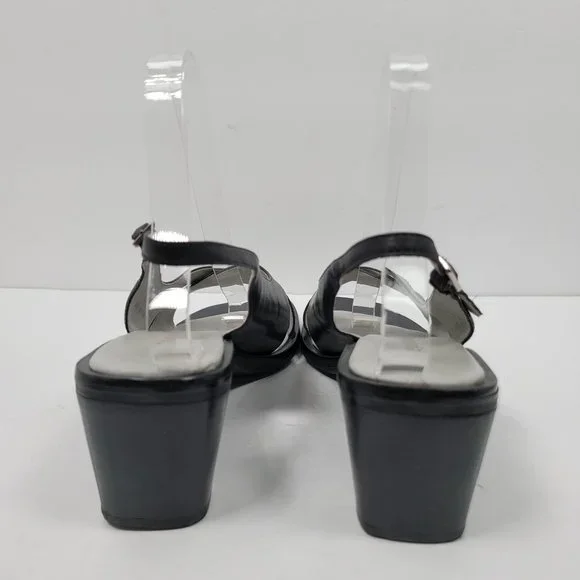 Apostrophe Caray Women's Block Heel Black Leather Shoes US Size 8.5M - Picture 4 of 9